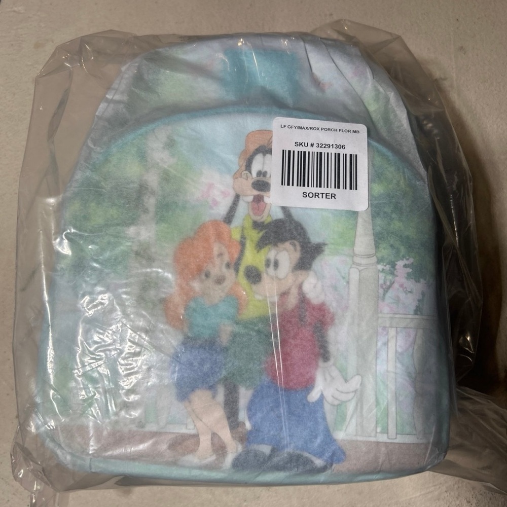 Loungefly Disney A Goofy Movie Trio Porch Scene Mini Backpack new bag
